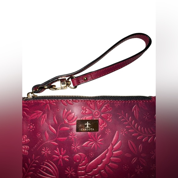 Carlota Floral Embossed Wristlet Clutch